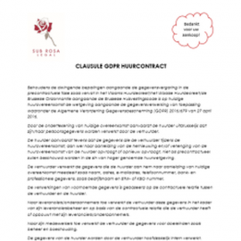 Clausule GDPR huurcontract (NL)
