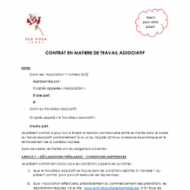 Overeenkomst inzake verenigingswerk (FR)