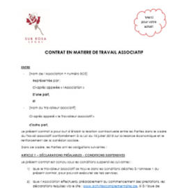 Contrat en matière de travail associatif (FR)