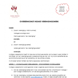 Agreement for occasional jobs with associations (NL)