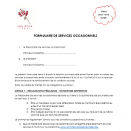 Formulaire de services occasionnels (FR)