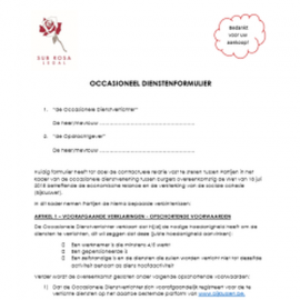 Form for occasional jobs between individuals (NL)