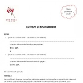 Contrat de gage (FR)