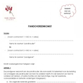 Contrat de gage - B2C (NL)