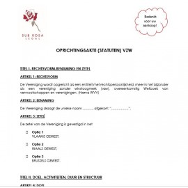 Statutes/Constituting act ASBL (NL)