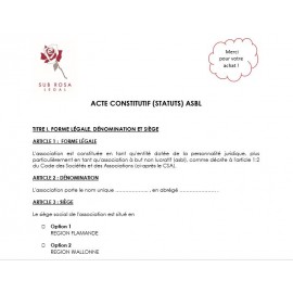 Statutes/Constituting act ASBL (FR)