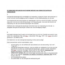 Dispositions supplétives Code des sociétés (NL)