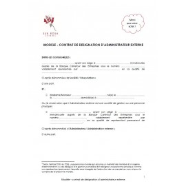 Contrat de désignation d'administrateur externe